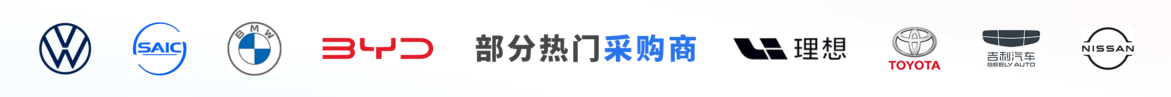 汽车行业热门配套采购商